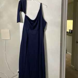 Long elegant high split dress.